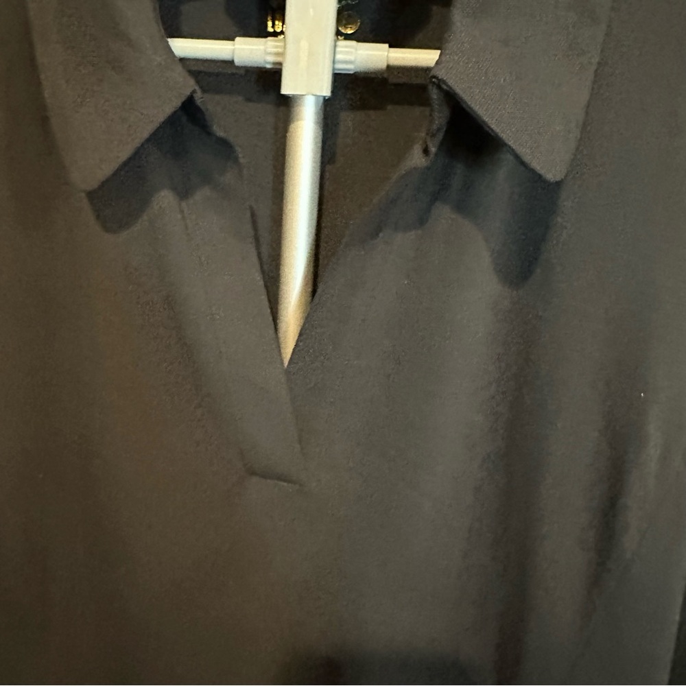 Lilly Pulitzer Luxletic Brickell Dress UPF 50+ Black Collared Pockets Size L - Picture 5 of 7